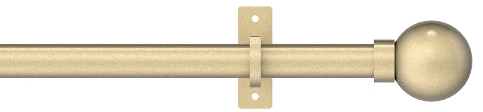 Arc 25mm Eyelet Pole Soft Brass, Ball
