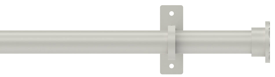 Arc 25mm Eyelet Pole Warm Grey, Hammered Disc
