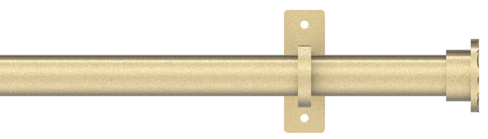Arc 25mm Eyelet Pole Soft Brass, Hammered Disc