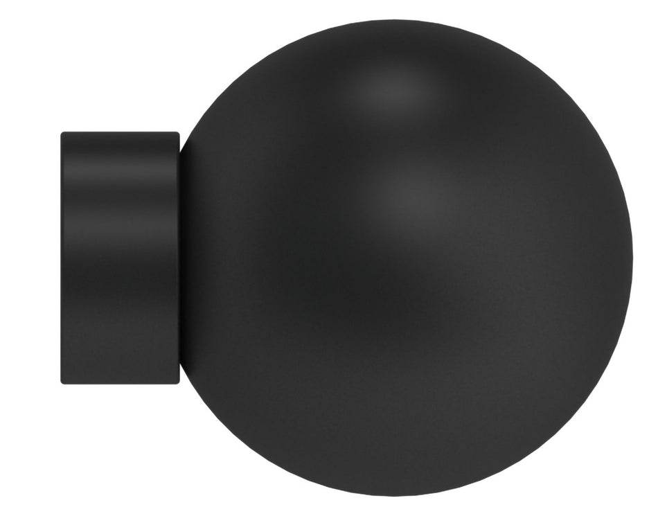 Arc 25mm Finial only, Ball, Soft Black
