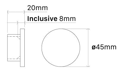 Arc 25mm Finial only, Disc, Bronze