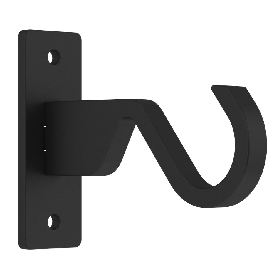 Arc 25mm Metal End Bracket, Soft Black