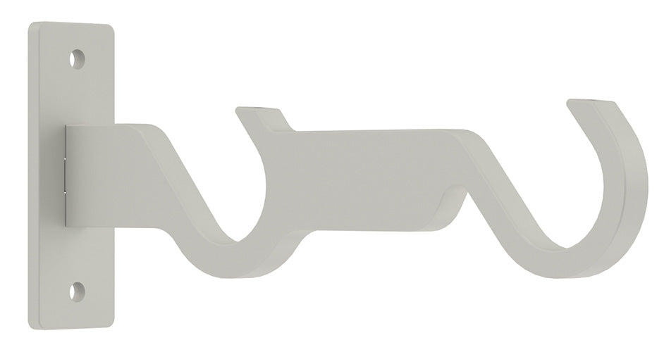 Arc 25mm Metal Double End Bracket, Warm Grey