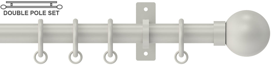 Arc 25mm Metal Double Pole Warm Grey, Ball