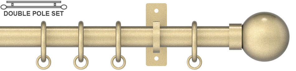 Arc 25mm Metal Double Pole Soft Brass, Ball
