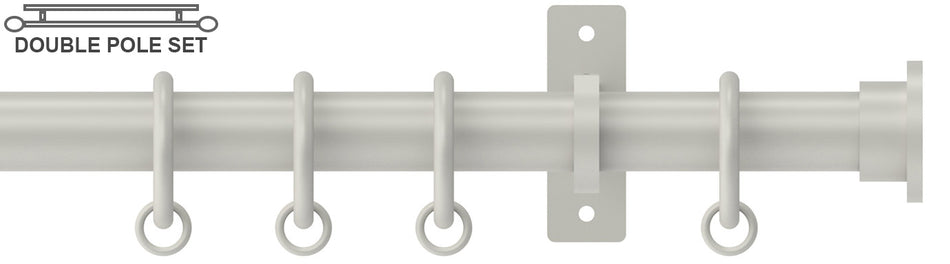 Arc 25mm Metal Double Pole Warm Grey, Disc