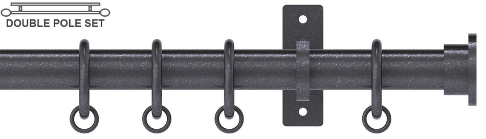 Arc 25mm Metal Double Pole Gun Metal, Disc