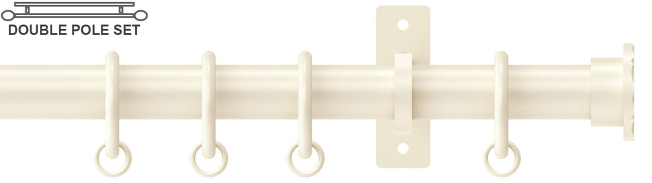 Arc 25mm Metal Double Pole Linen, Hammered Disc