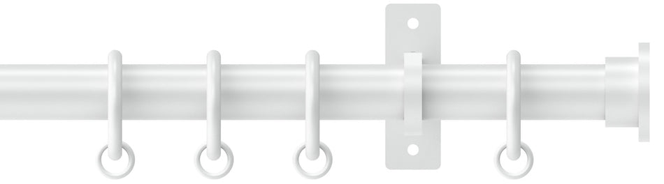 Arc 25mm Metal Bay Window Pole, China White, Disc