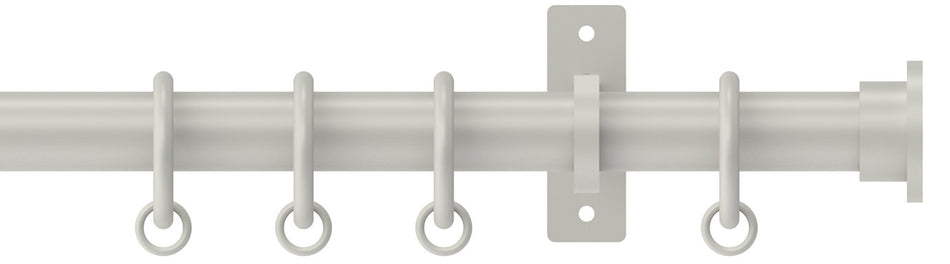 Arc 25mm Metal Bay Window Pole Warm Grey, Disc