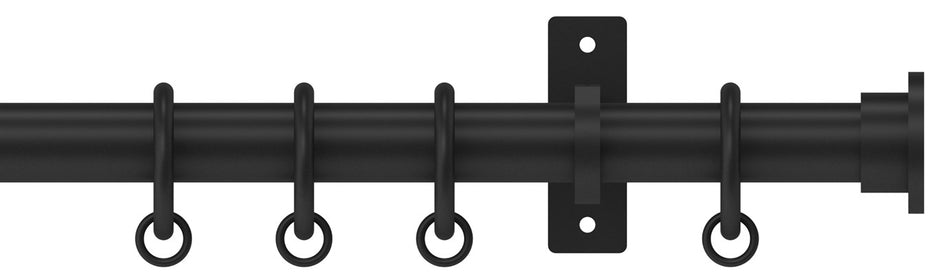 Arc 25mm Metal Bay Window Pole Soft Black, Disc