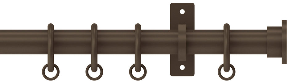 Arc 25mm Metal Bay Window Pole Mocha, Disc