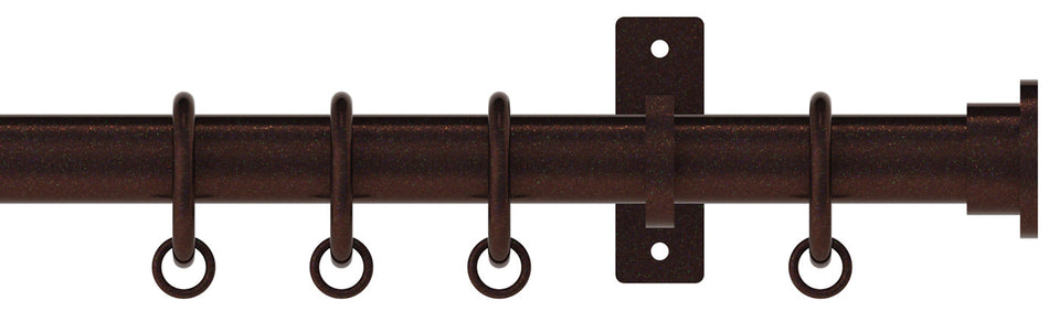 Arc 25mm Metal Bay Window Pole, Bronze, Disc