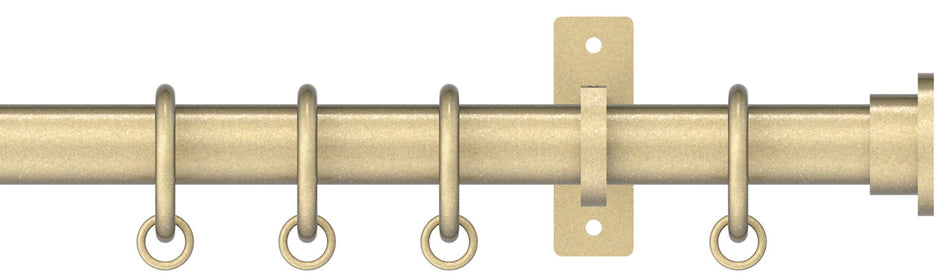 Arc 25mm Metal Bay Window Pole Soft Brass, Disc