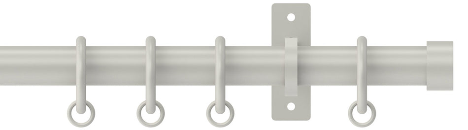 Arc 25mm Metal Bay Window Pole Warm Grey, Stud