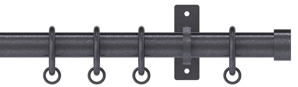 Arc 25mm Metal Bay Window Pole Gunmetal, Stud
