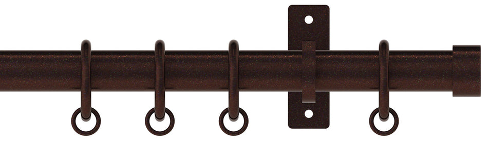 Arc 25mm Metal Bay Window Pole Bronze, Stud