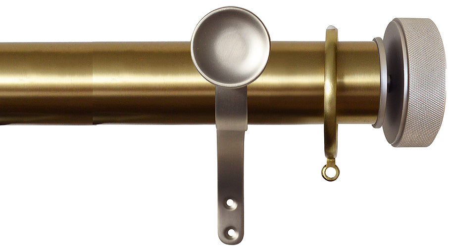 Jones Esquire 50mm Pole Brushed Gold, Brushed Nickel Etched Disc
