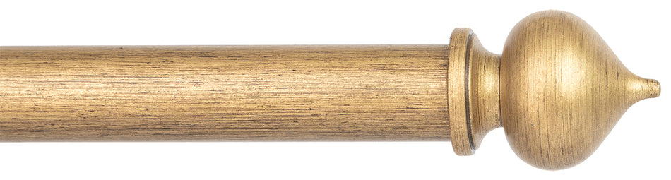 Byron Chalfont 35mm 45mm Curtain Pole Gold Distressed Dome