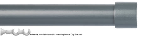 Byron Delano 35mm 45mm Double Curtain Pole Graphite End Cap