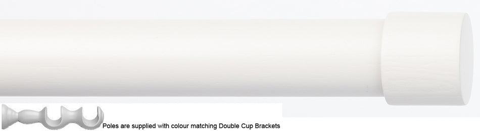 Byron Delano 35mm 45mm Double Curtain Pole Pampas End Cap