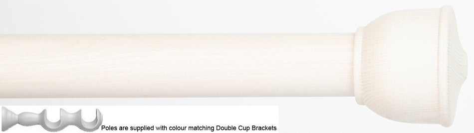 Byron Delano 35mm 45mm Double Curtain Pole Chalk Vase