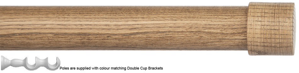 Byron Delano 35mm 45mm Double Curtain Pole Sisal End Cap