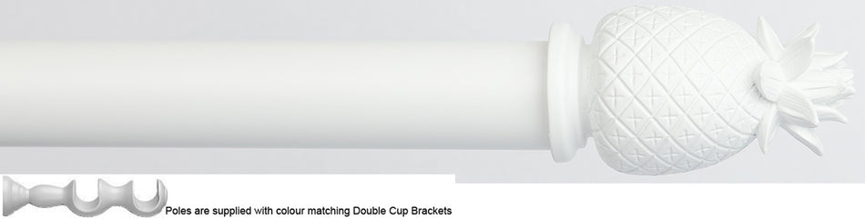 Byron Chalfont 35mm 45mm Double Pole Matt White Pineapple