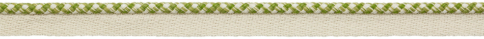 Hallis Eternity Bella Dura 5.5mm Checked Flanged Piping Cord Kelp Green