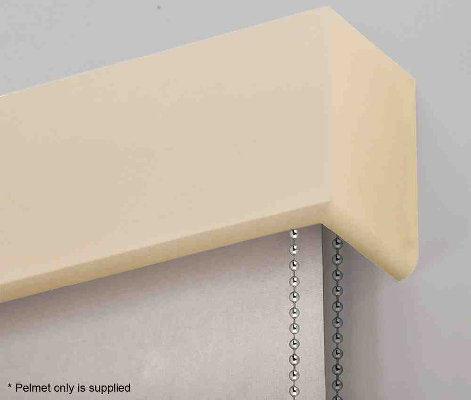 Hallis Cov-A-Blind Curved Wood Pelmet, Grey Linen