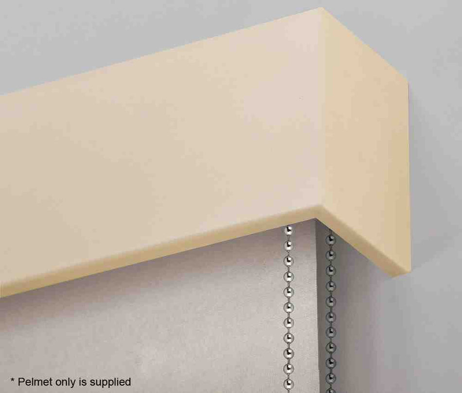 Hallis Cov-A-Blind Straight Wood Pelmet, Grey Linen