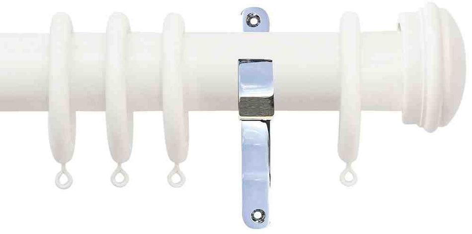 Jones Seychelles 40mm Handcrafted Pole Cotton, Chrome, Endcap