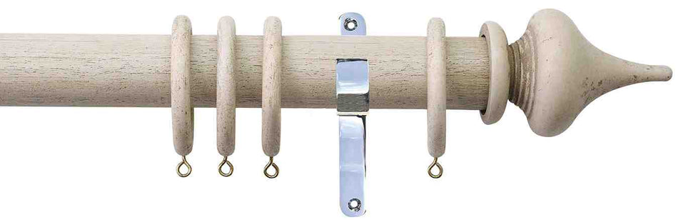 Jones Hardwick 40mm Handcrafted Pole Putty, Chrome, Minaret