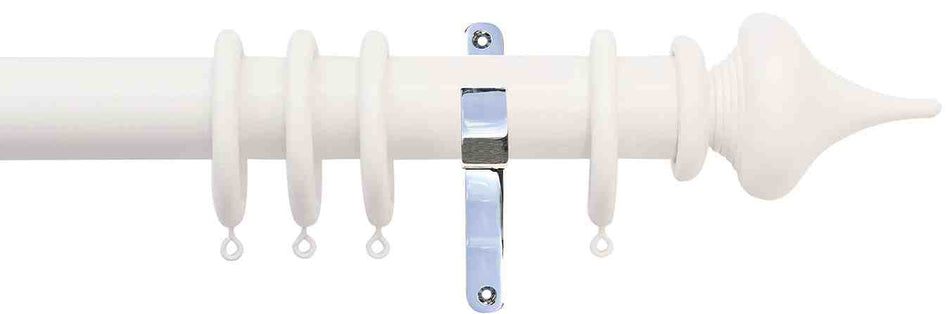 Jones Hardwick 40mm Handcrafted Pole Cotton, Chrome, Minaret