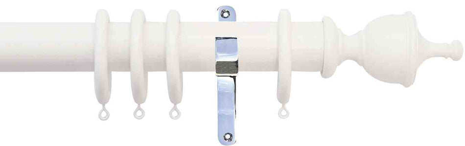 Jones Hardwick 40mm Handcrafted Pole Cotton, Chrome, Urn