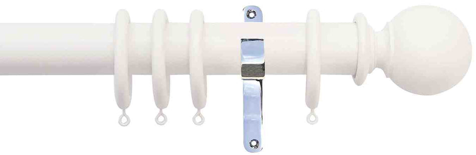 Jones Hardwick 40mm Handcrafted Pole Cotton, Chrome, Ball