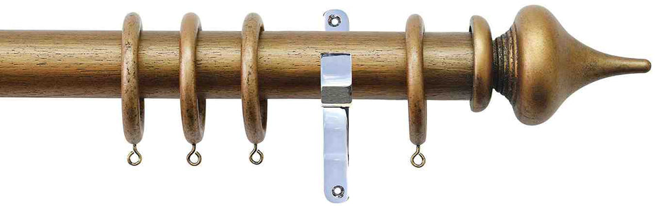 Jones Hardwick 40mm Handcrafted Pole Ant Gold, Chrome, Minaret