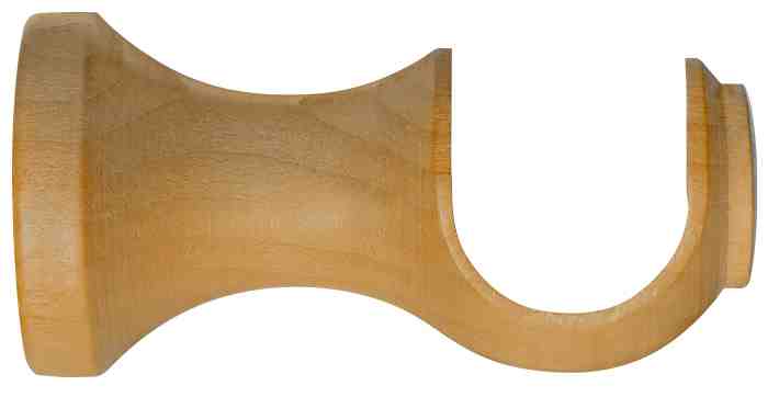 Renaissance Natur Shades 35mm Wood Curtain Pole Bracket, Light Oak