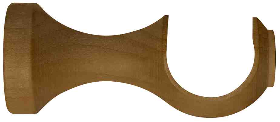 Renaissance Natur Shades 50mm Wood Curtain Pole Bracket, Light Oak