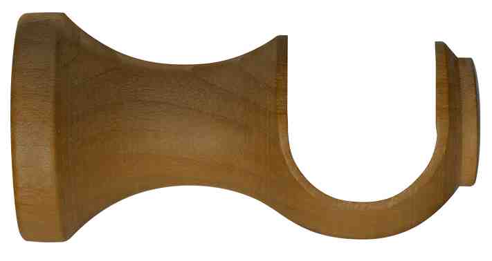 Renaissance Natur Shades 35mm Wood Curtain Pole Bracket, Mid Oak