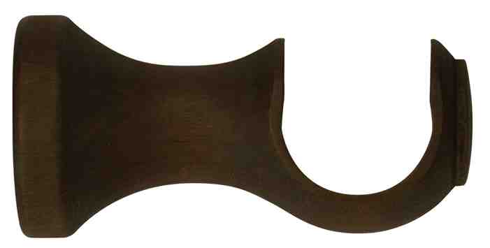 Renaissance Natur Shades 35mm Wood Curtain Pole Bracket, Dark Oak