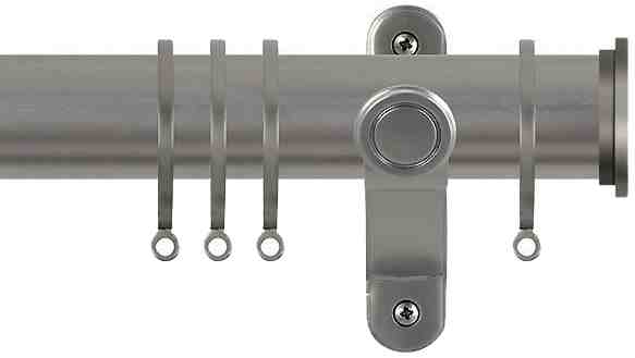 Renaissance Spectrum 50mm Curtain Pole Titanium, Fynn Endcap