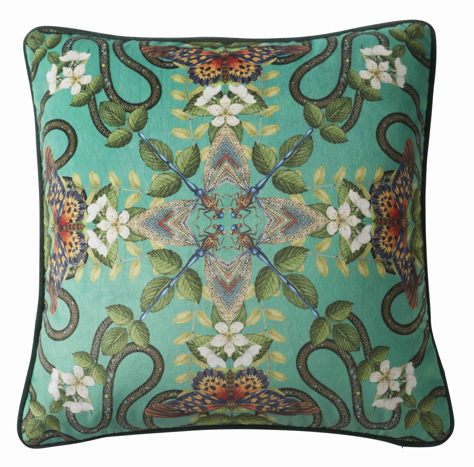 Wedgwood by Clarke & Clarke Emerald Forest Cushion Emerald