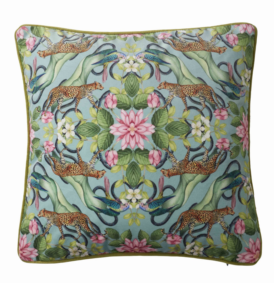 Wedgwood by Clarke & Clarke Menagerie Cushion Aqua