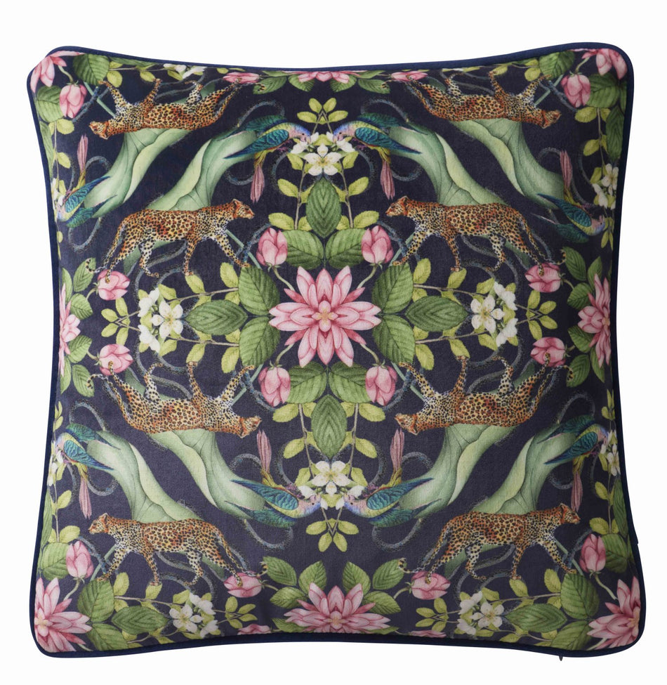 Wedgwood by Clarke & Clarke Menagerie Cushion Midnight