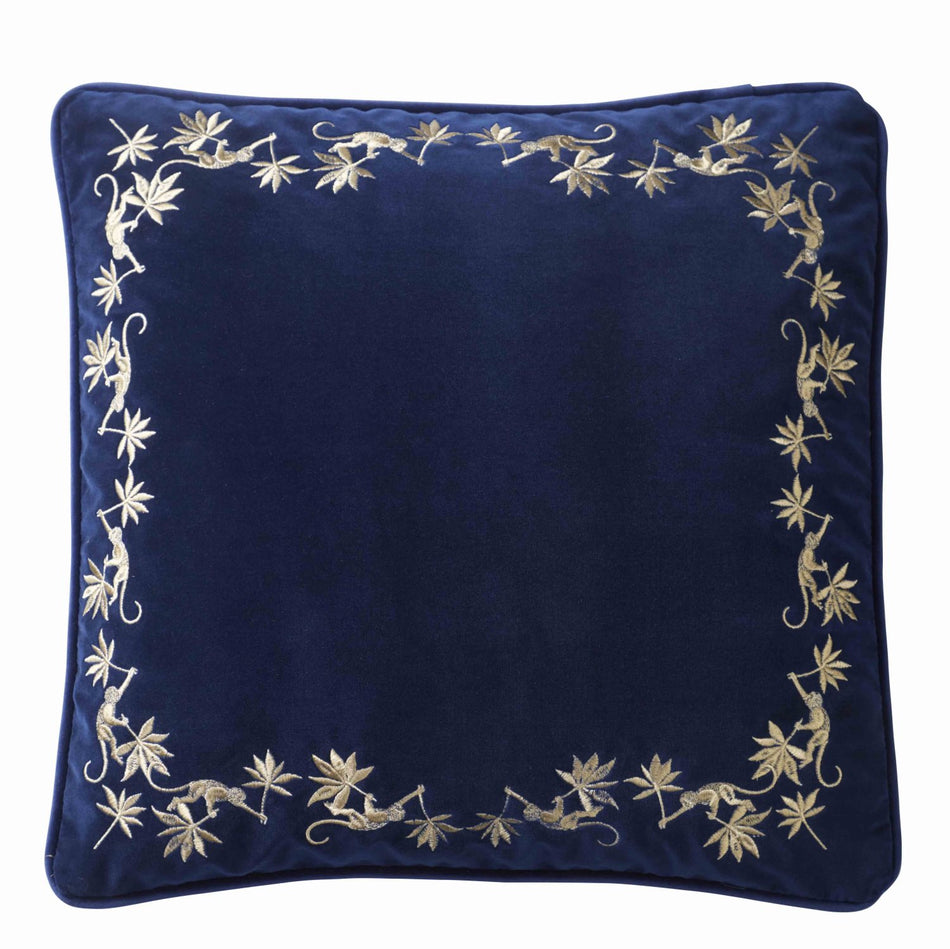 Wedgwood by Clarke & Clarke Sapphire Garden Cushion Midnight