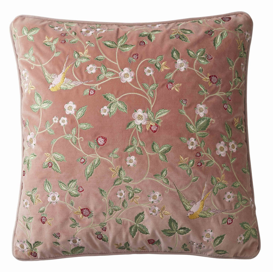 Wedgwood by Clarke & Clarke Wild Strawberry Cushion Blush