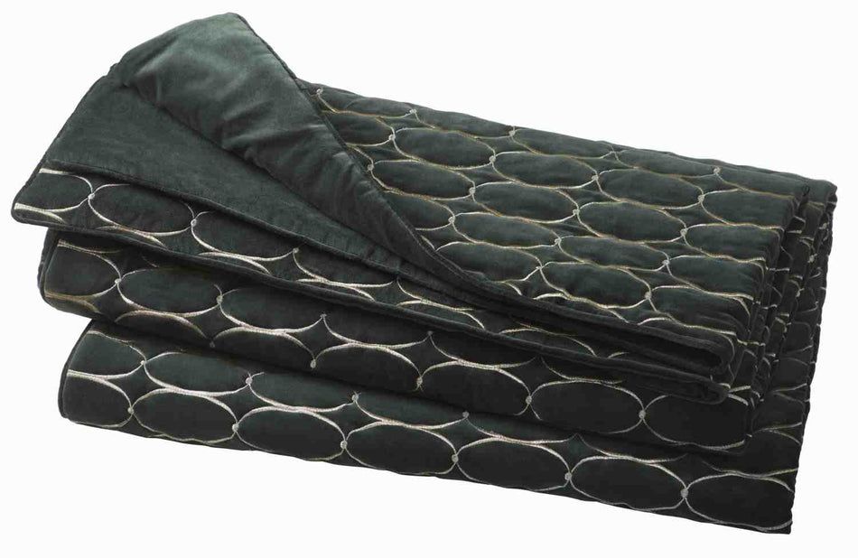 Wedgwood by Clarke & Clarke Renaissance Throw Emerald