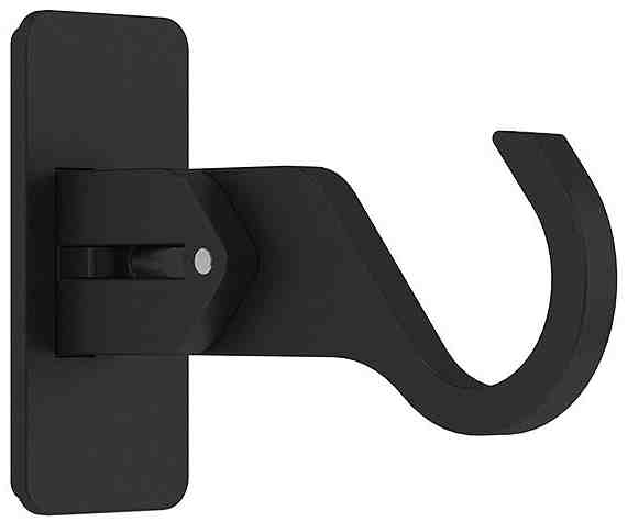 Arc 25mm Metal Adjustable End Bracket, Soft Black