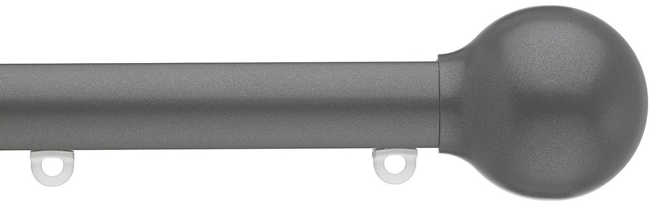 Silent Gliss Metropole 30mm 7610 Gun Metal Ball End Finial